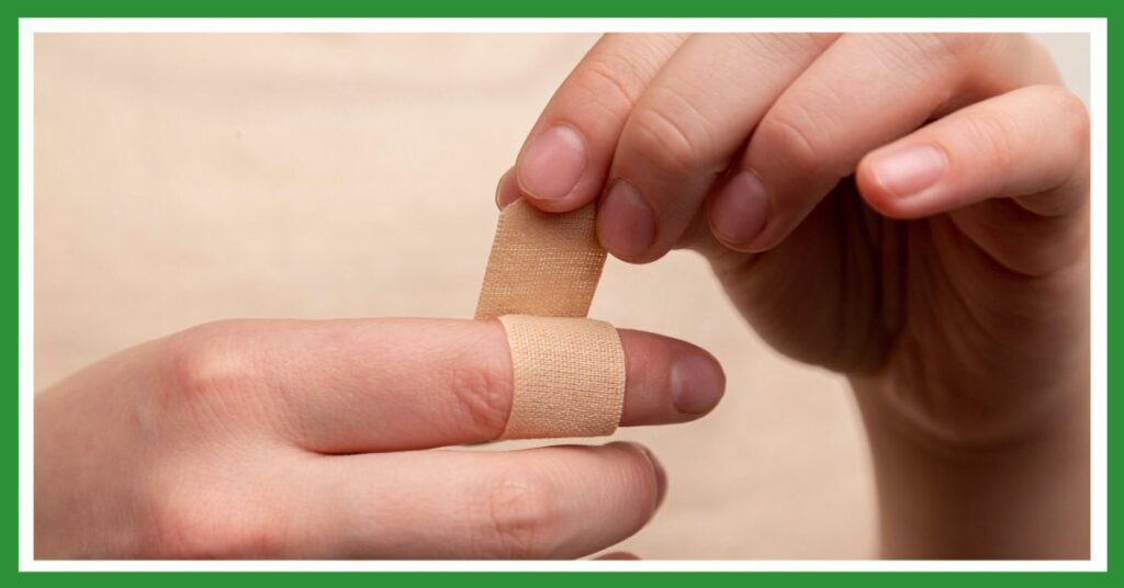 Human body - plaster on finger